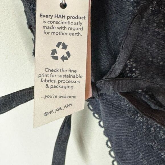 We Are HAH x REVOLVE High Tied Bodysuit in Noir Mesh NWT S - Picture 6 of 11